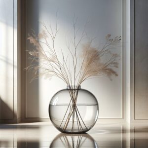 décorer grand vase sans fleurs